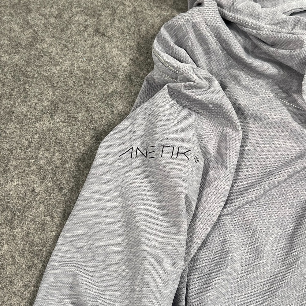 Anetik Alloy Heathered Breeze Tech Hooded Long Sleeve T-Shirt Women's Size Small - Picture 3 of 7